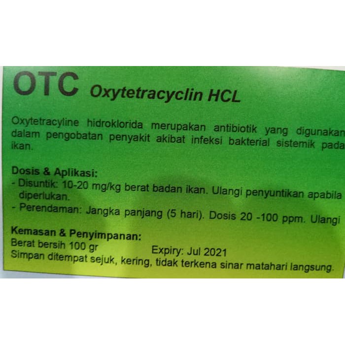 Obat Antibiotik Ikan Oxytetracyclin OTC