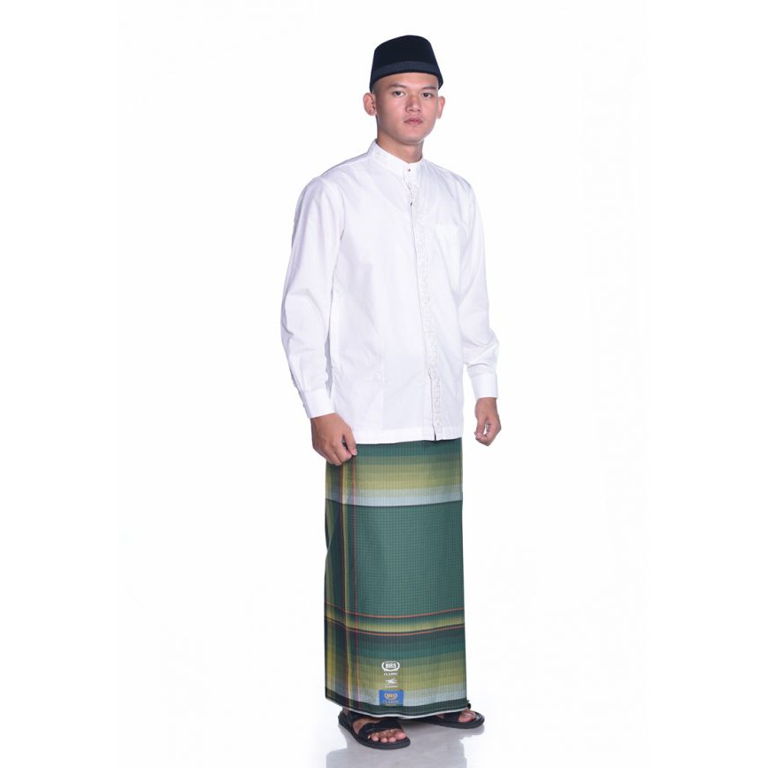 SARUNG BHS GOLD CLASSIC MOTIF TUMPAL KEMBANG MINAHASA VARIAN WARNA HIJAU