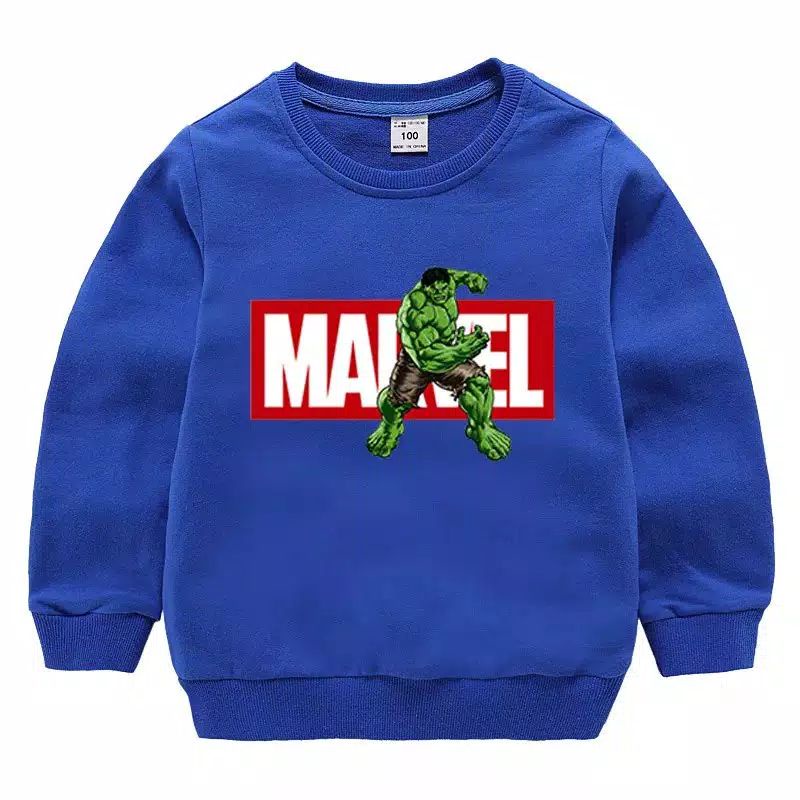 [BC] Sweater Hoodie Anak MARVEL HULK Fleece Anak Laki Laki/Switer Anak Cowo Kekinian