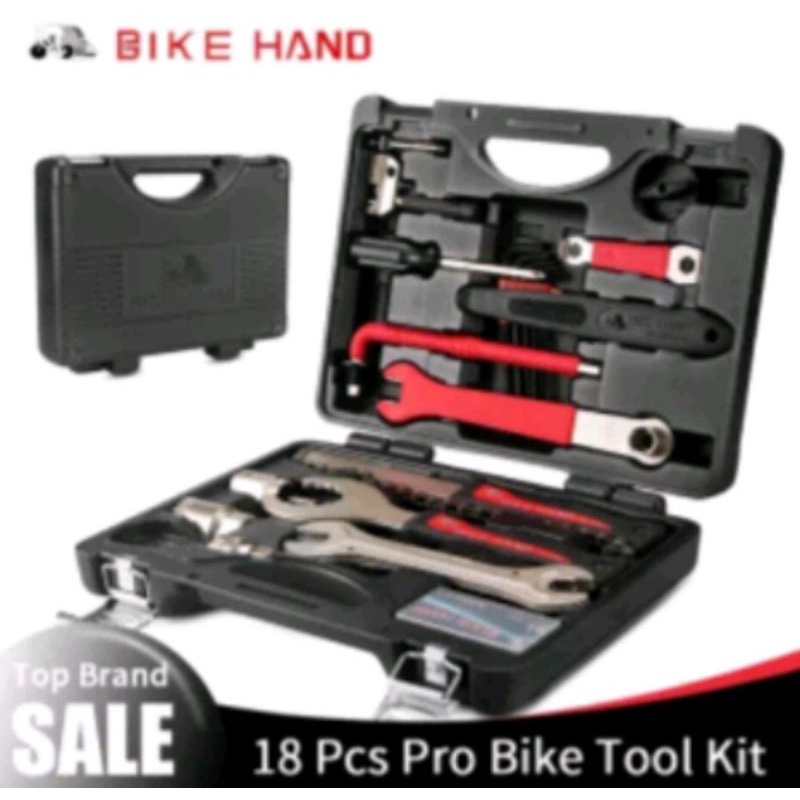 Bicycle Tool Kit BIKE HAND YC 728 Kunci Repair Reparasi Bengkel Sepeda Koper Lengkap 18 pcs yc728 alat bengkel sepeda