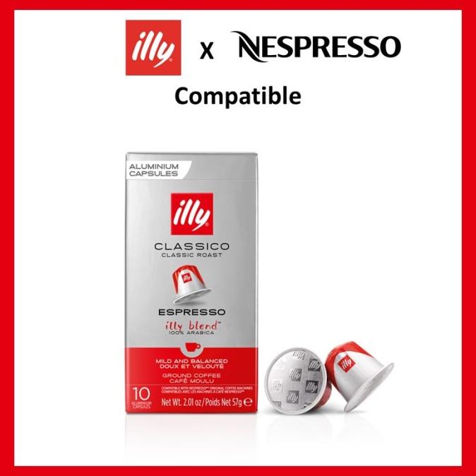 

illy Classico (Classic Roast) Nespresso Compatible Coffee Capsules, 10