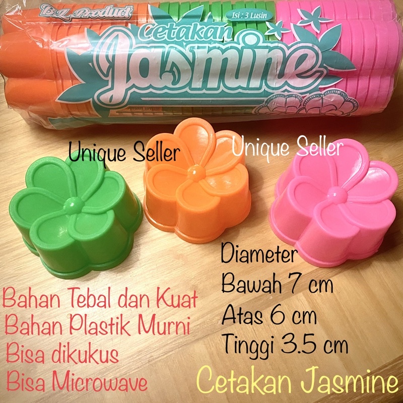 Cetakan Kue Jasmine Plastik isi 12 / Cetakan Bunga Melati / Cetakan Puding Jasmine / Cetakan Pudding Agar Jelly / Cetakan Putu Ayu / Cetakan Bolu Jasmine BL Product