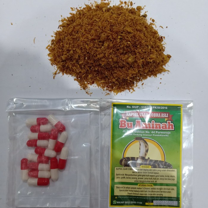 [ORI] KAPSUL ULAR COBRA IBU AMINAH / OBAT TABLET ULAR COBRA / OBAT GATAL KULIT