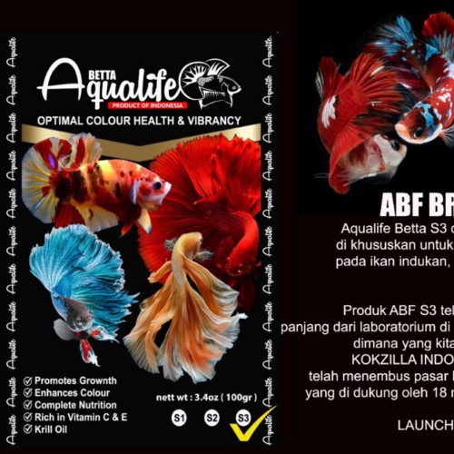 Aqualife betta food 50 Gram Original Pelet Ikan Premium Cupang Guppy Koi Koki Louhan Cichlid Best