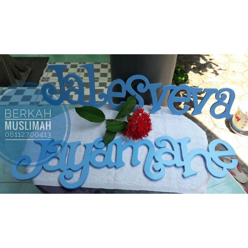 

Papan Nama Tulisan tinggi 15 cm/Indoor
