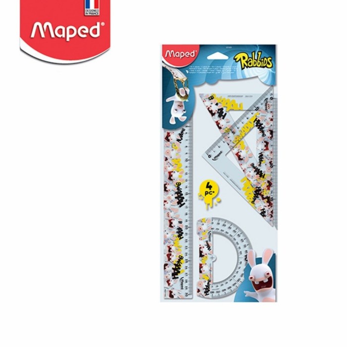 

Lucu Penggaris Maped Rabbids Set 4 Pcs Large 30 Cm Ruler Hemat