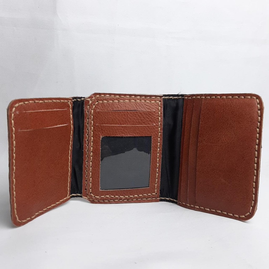 Dompet kulit sapi asli fullup handmade warna tan asli garut