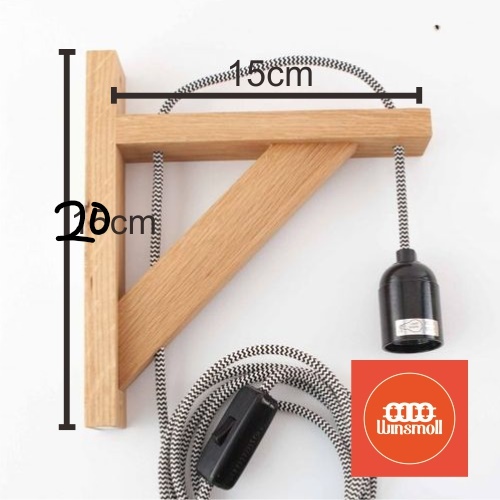Winsmoll Siku Rak Dinding Kayu Multifungsi Dekorasi Lampu Penyangga Rak Dinding Bracket Rak Ambalan