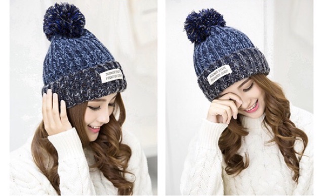 IMPORT MOLLAD Hat Wool Pom Topi Rajut Wool Pom Pom Winter Musim Dingin Hat Beanie infinity