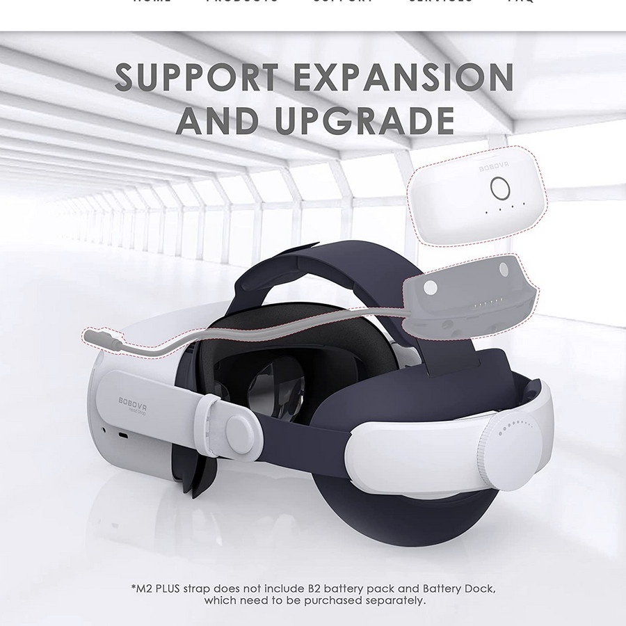 BOBOVR M1 Plus Elite Head Strap for Oculus Quest 2 Reduce Head Press