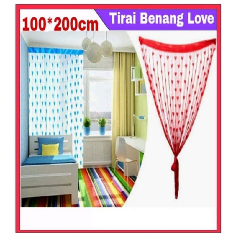 Tirai Benang motif love