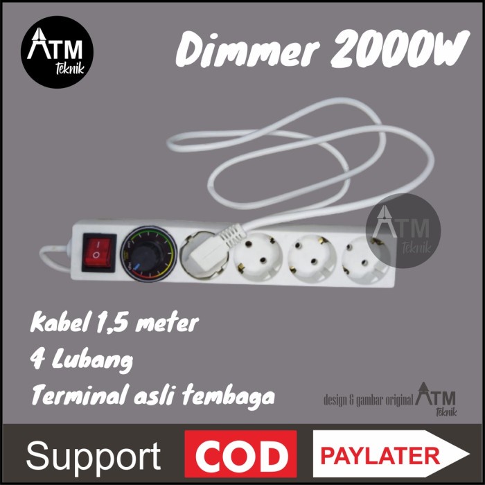 Stars Dimmer 4 Lubang stop kontak 2000w alat pengatur kecepatan bor ge