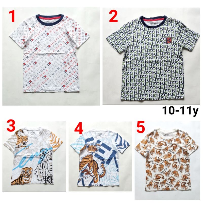 Kaos anak laki Kenzo tommy hillfiger 10-11 tahun tee boy