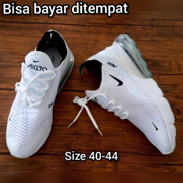 Sepatu Nike Airmax 270 Full White Premium Quality Size 40-44 Putih Polos