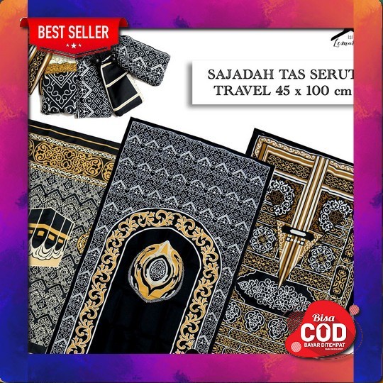 Sajadah Turki Hitam Premium Motif Bunga Bahan Tebal Dan Halus Zamziba Sejadah Sajadah Empuk Dan Teba