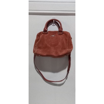 Preloved Bundling Original  Brown Suede Bimba Y Lola dan dompet