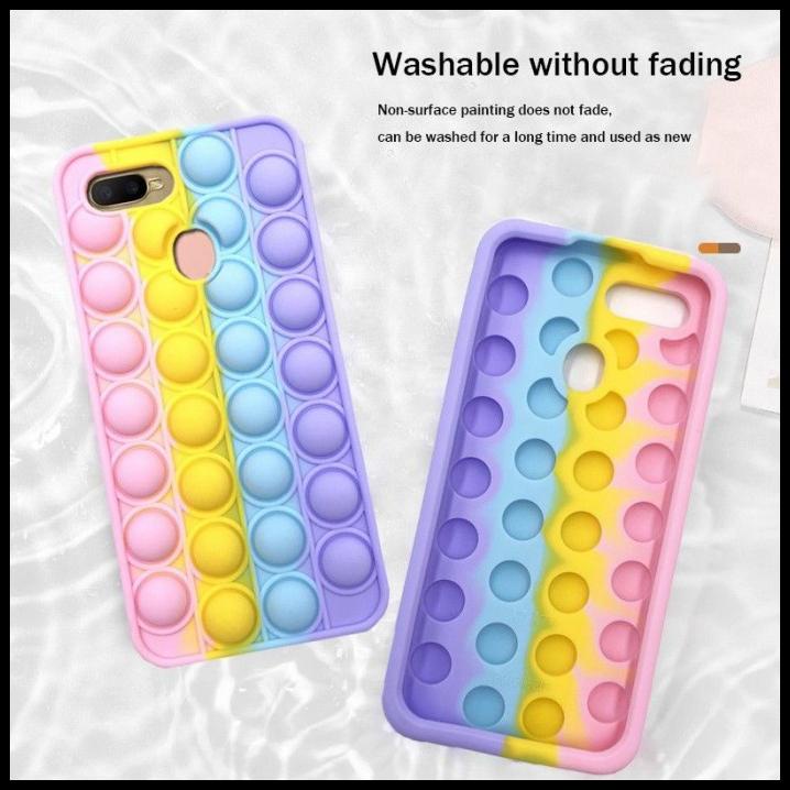 Oppo F9 / F7 Pop It Push Bubble Soft Case Casing Cover Silikon Rubber