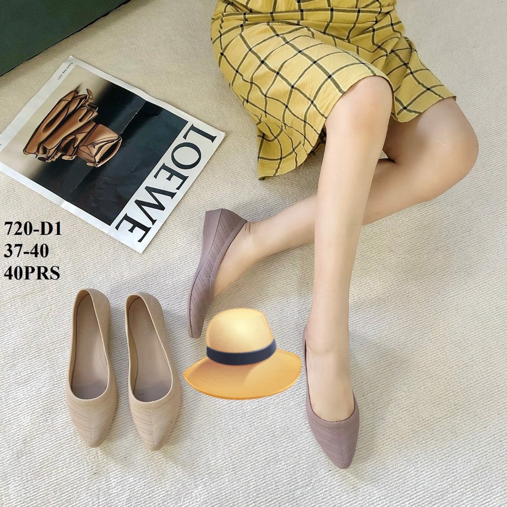 Sepatu Karet Wedges Jelly Shoes Wanita Trendy Import Murah Terbaru Kualitas Impor Premium BALANCE 720-D1