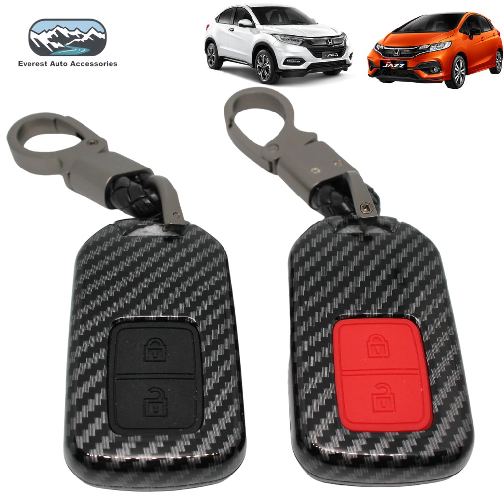 Casing Kunci Carbon Jazz HRV Cover Key Smartkey Remote 2 Tombol