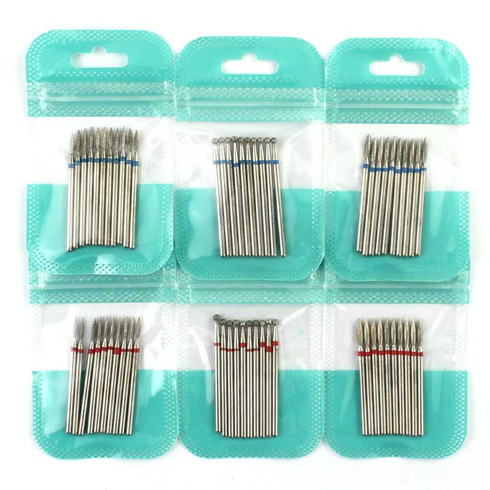 GIJ - Mata Bits Manicure Pedicure Kikir Kuku Nail Drill 10PCS