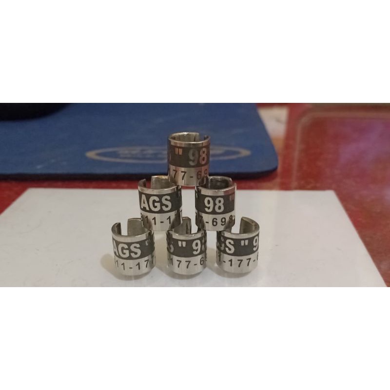 RING MERPATI BAJA BLOK LASER BELAH MINIM 10 PCS