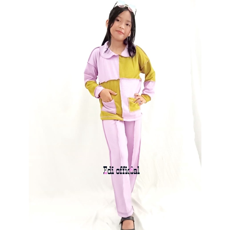 Fashion Anak Perempuan Set Baju Anak Terbalik terbaru  2 sd 12 Thn