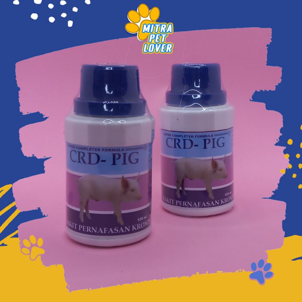 OBAT INFEKSI PERNAFASAN BABI - CRD PIG 120ML ORIGINAL - MENGATASI SAKIT PILEK NGOROK ASMA KRONIS PADA BABI - PET ANIMAL - MURAH GARANSI KUALITAS ASLI - HEALTHCARE &amp; VETERINARY TAMASINDO KESEHATAN &amp; VITAMIN C TERNAK HEWAN BINATANG PELIHARAAN MITRAPETLOVER