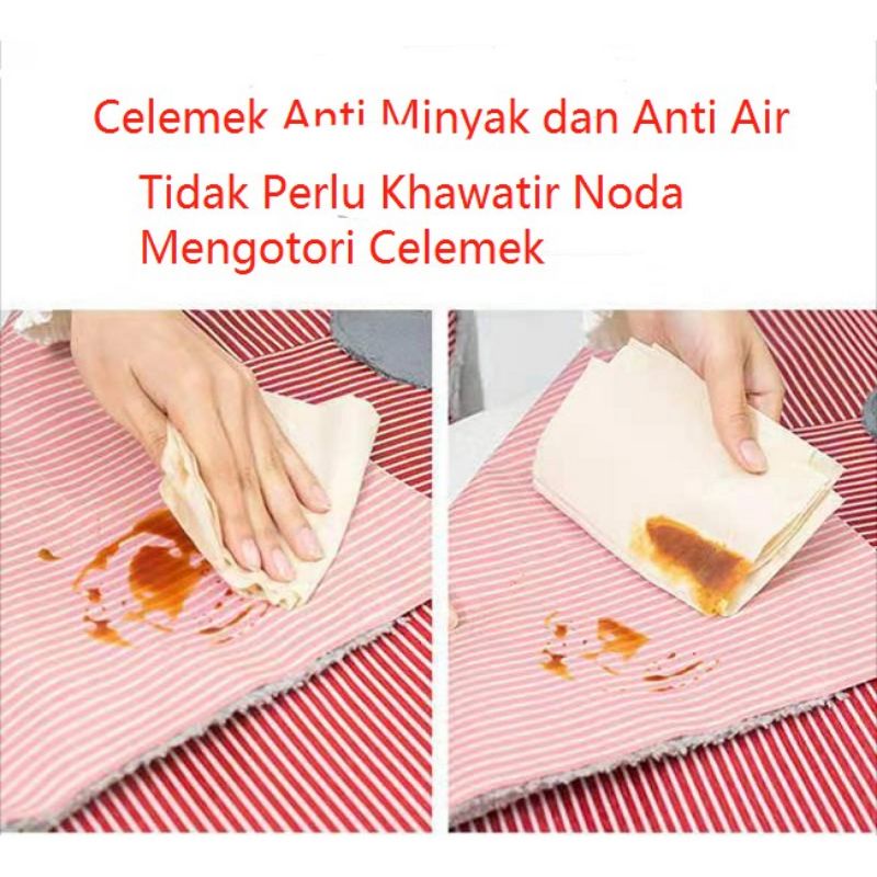 Celemek Masak Bahan Premium Anti Air Anti Minyak Bisa Lap Tangan Celemek Waterproof