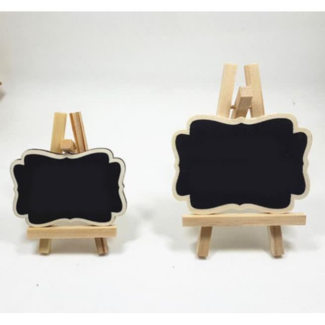 

Papan Tulis Mini Wooden Triangle Stand Small Decor Blackboard