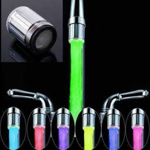 GS8 Lampu Light Keran Air LED 7 Warna RGB dengan Konektor WH-F03 Faucet