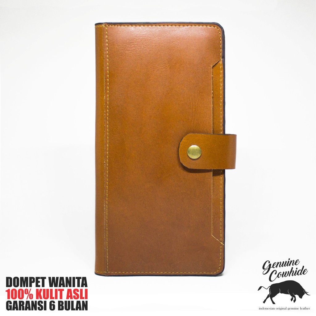 Dompet Wanita Kulit Asli Simple Banyak Slot Kartu