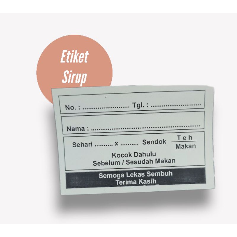 

ETIKET SIRUP/ LABEL SIRUP