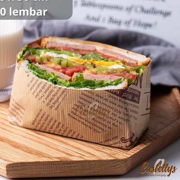 ❆ Kertas Roti Bread Parchment Baking Wax Paper Food Grade Sandwich Wrap - WP004 ●