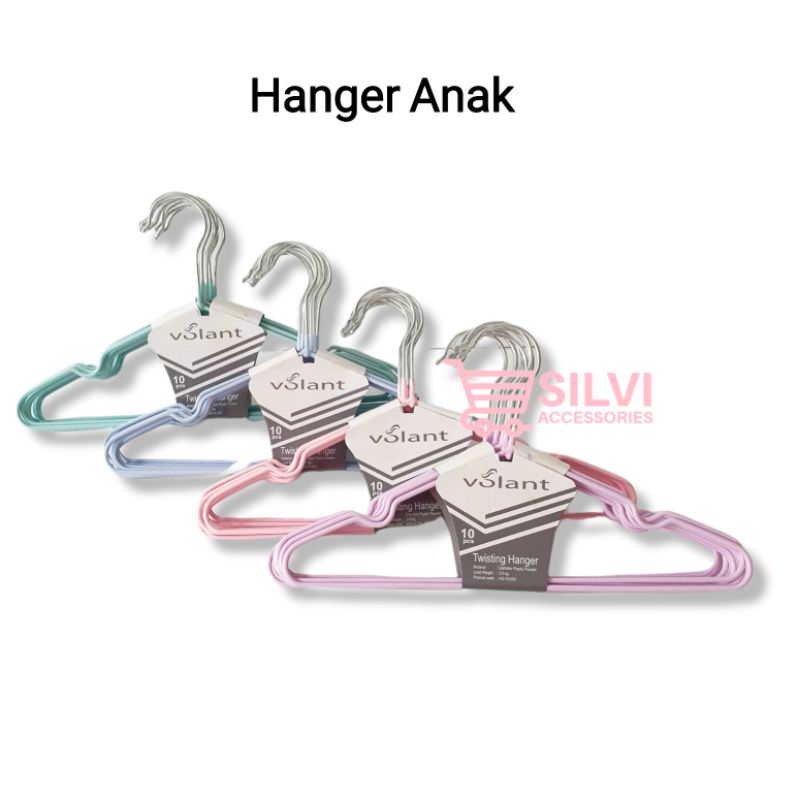 Gantungan Baju Dewasa dan Anak Merek Makapal Subron Nizen Volant Hanger Baju Kawat Stainless HG-MKP03L