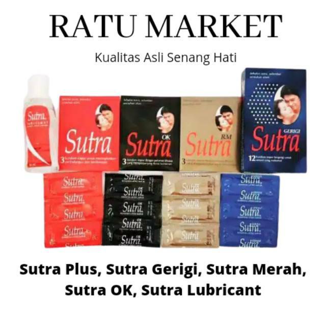Kondom Sutra isi 3pcs Sutra Merah Sutra OK Sutra Plus Sutra Gerigi