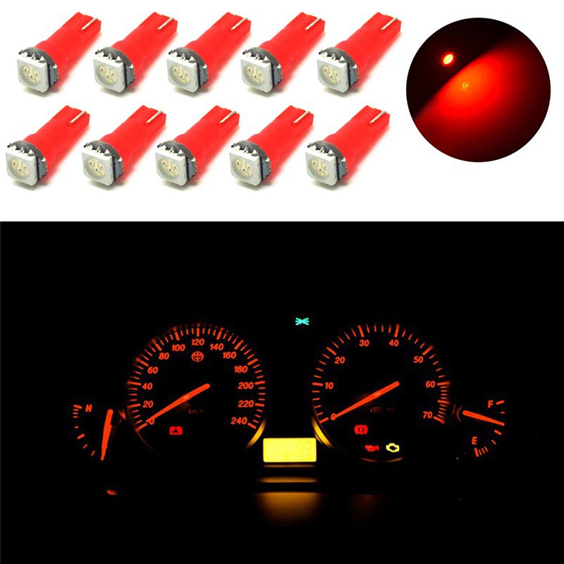 1PC CAR INTERIOR LED T5 SMD 5050 DASHBOARD WEDGE 12V LIGHT BULB LAMP