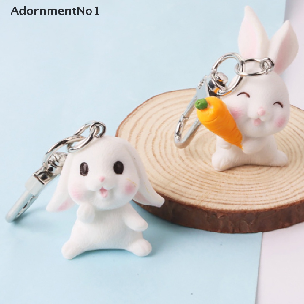 [AdornmentNo1] Cartoon Rabbit key Chain INS Girl Cute Car Key Chain Student Bag Pendant [new]