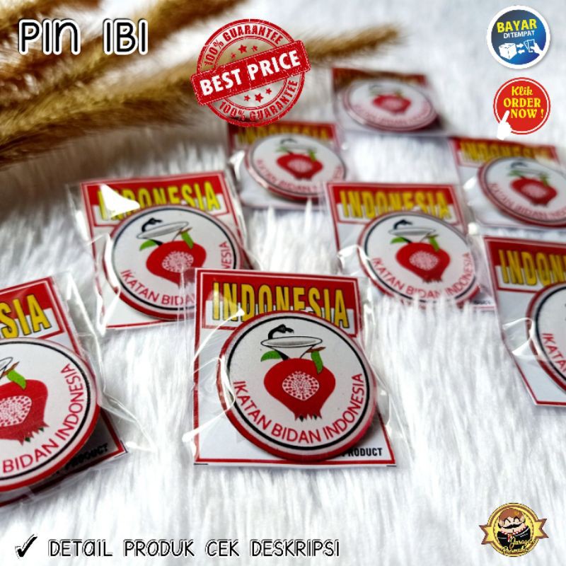 PIN IBI IKATAN BIDAN INDONESIA MOTIF BULAT 3Cm