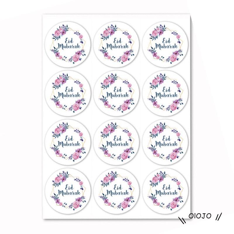 Stiker Label Segel Motif Bunga Eid Al Fitr Untuk Dekorasi - ol2