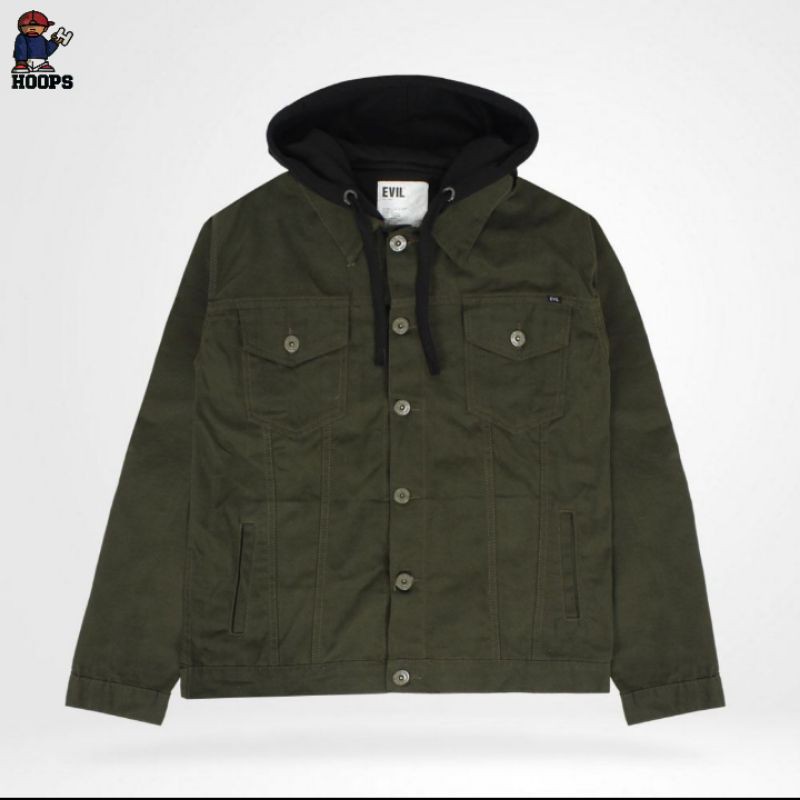 JAKET / JACKET PRIA DAN WANITA EVIL ARMY "BECKS OLIVE"
