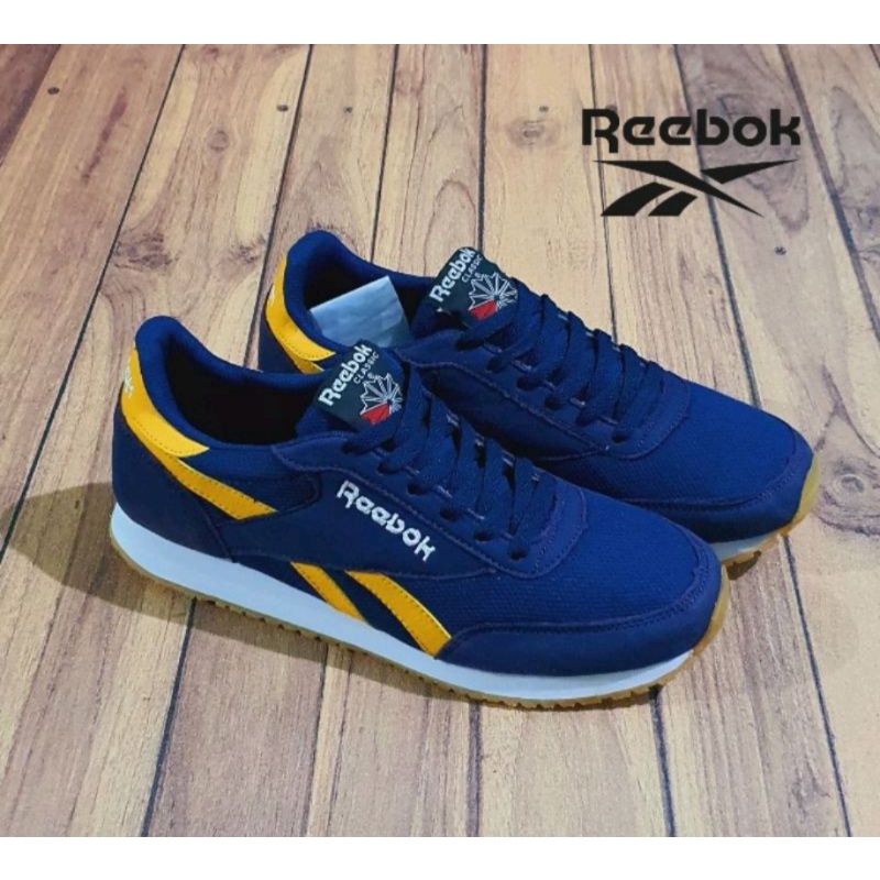 DISC 40% SEPATU RIBOOK CLASSIC NAVY VINTAGE SNEAKERS IMPORT KASUAL SHOES ULTRASS LONDON PRIDE