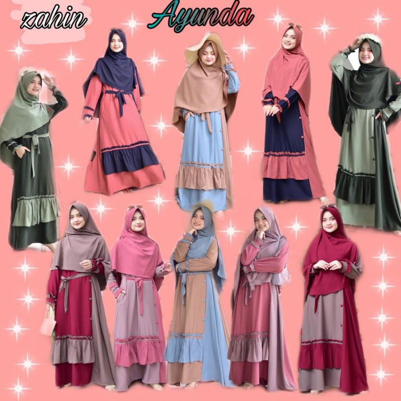 One Set Gamis Ayunda syar'i By Zahin ori.