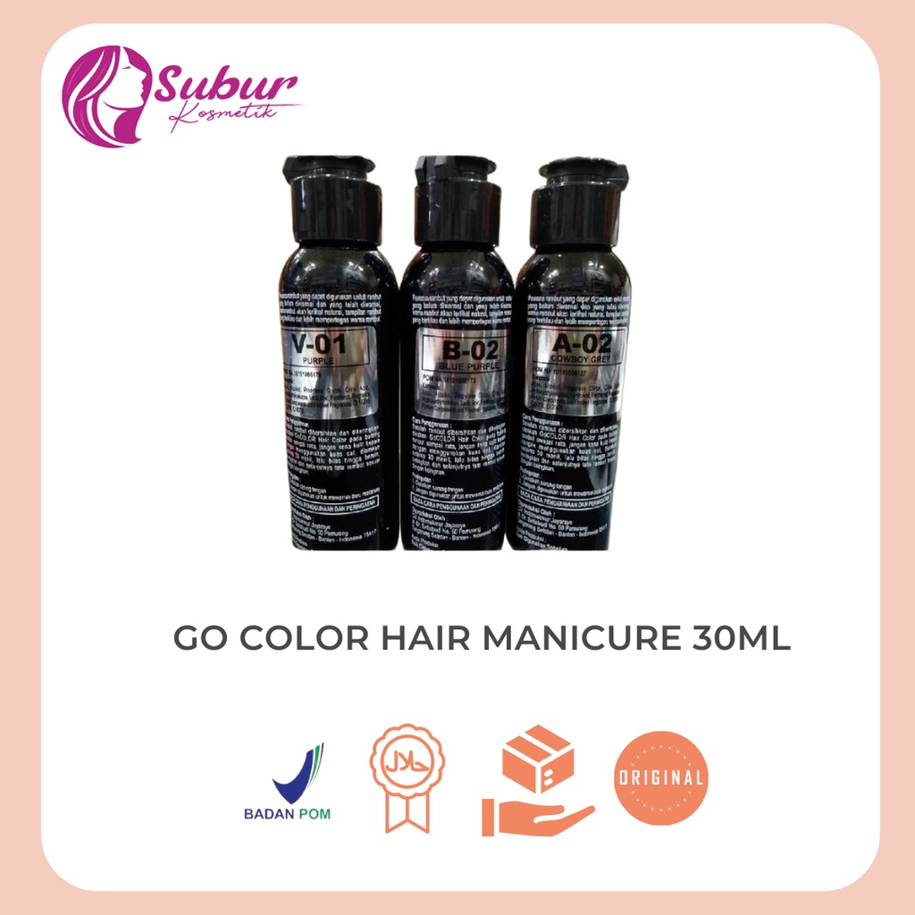 Go Street Go Color Hair Manicure 30Ml (semir cair tanpa oxidant) BELI 12 PCS FREE KALENDER