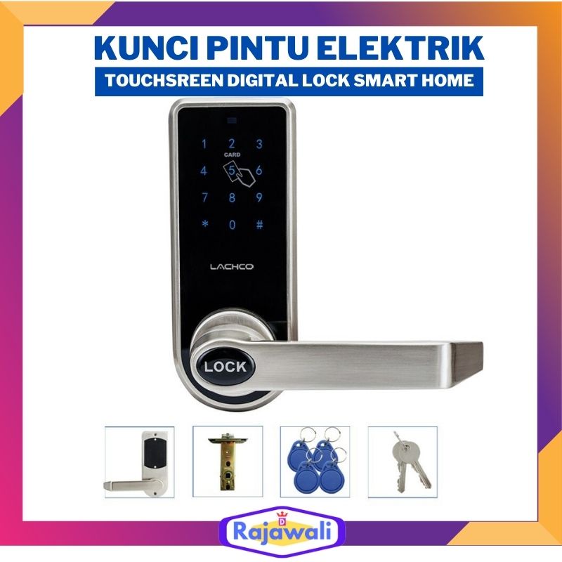 Gagang Handle Tarikan Pegangan Kunci Pintu Rumah Pintar Elektrik Pengunci Kamar Hotel Apartemen Kant