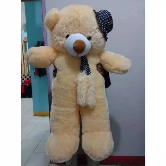 Boneka teddy bear topi 1meter