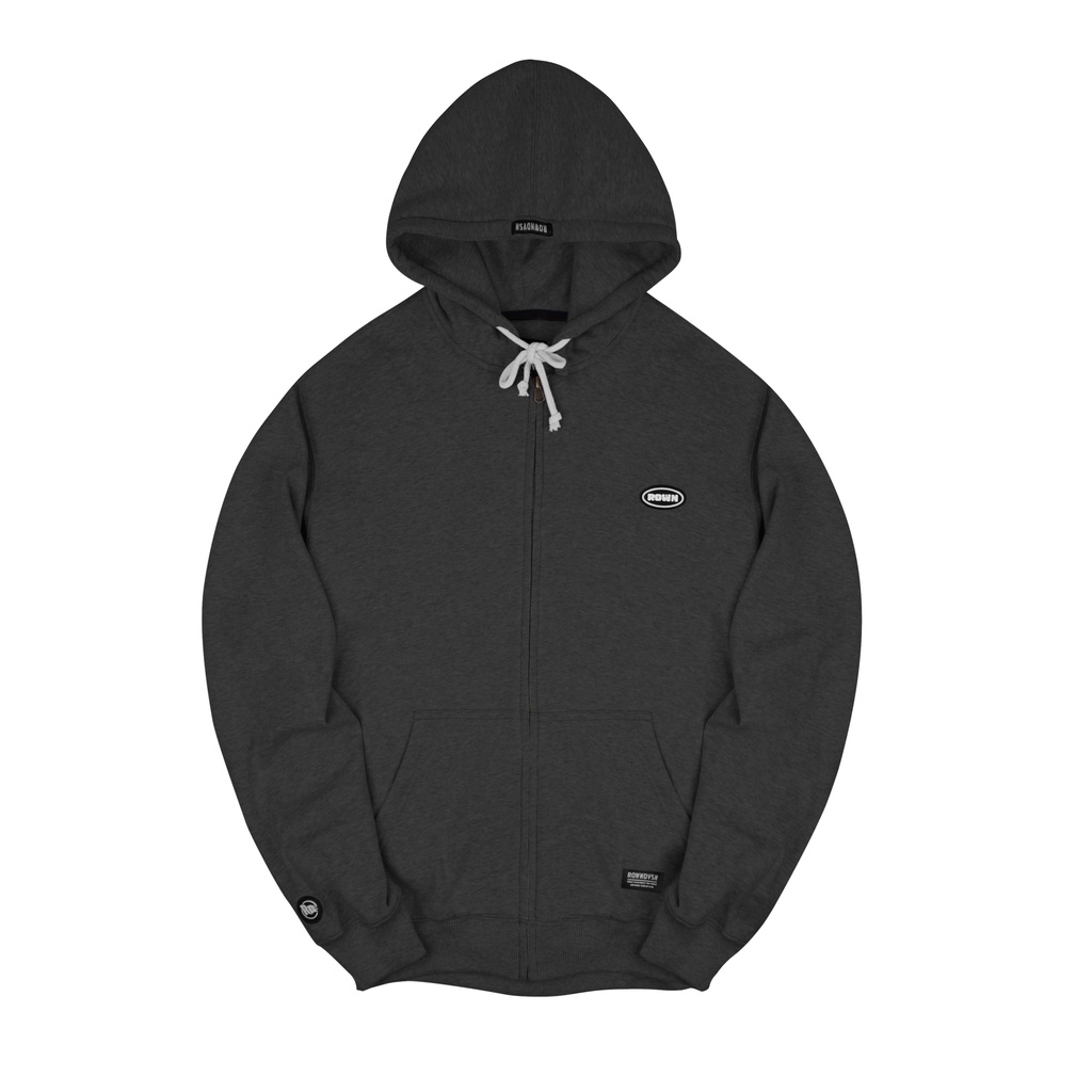 Rown Division Official Zipper Hoodie Dark Grey - Rowndvsn Jaket Zipper Zerton Dark Grey - TC015
