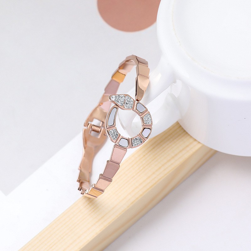 Gelang Bangle sisik ular  Titanium Korea Style Wanita Anti Karat