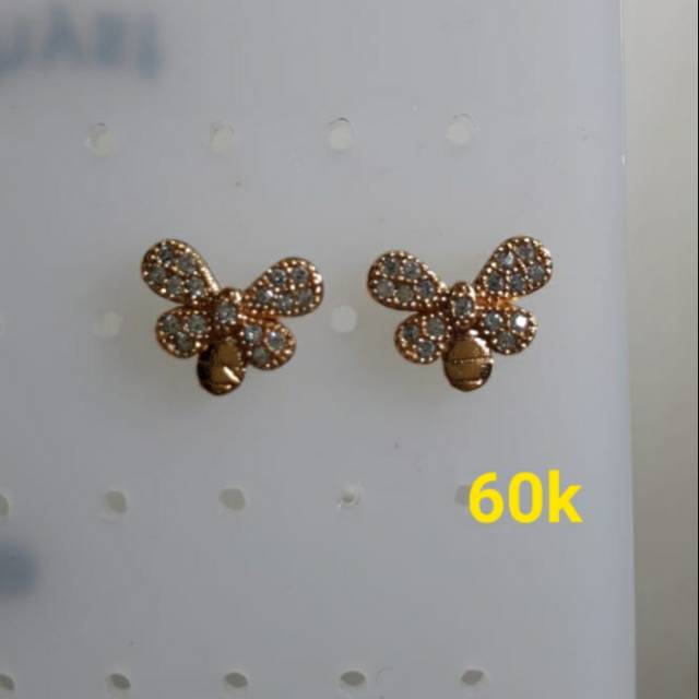 Anting Perak Lapis Emas 18karat