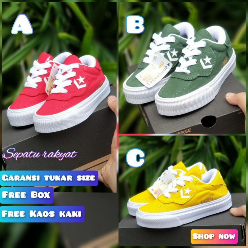 Sepatu anak laki laki perempuan mulai 2 tahun converse lopez sneakers kids