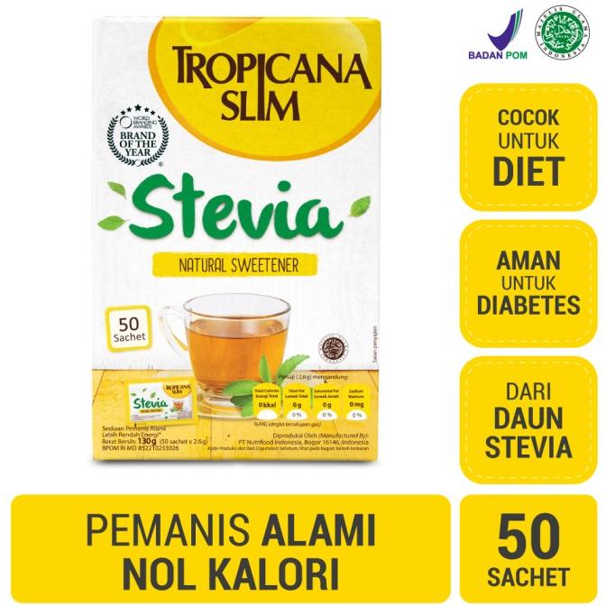 

[[COD]] Tropicana Slim Stevia 50 Sachet TERJAMIN Kode 1465
